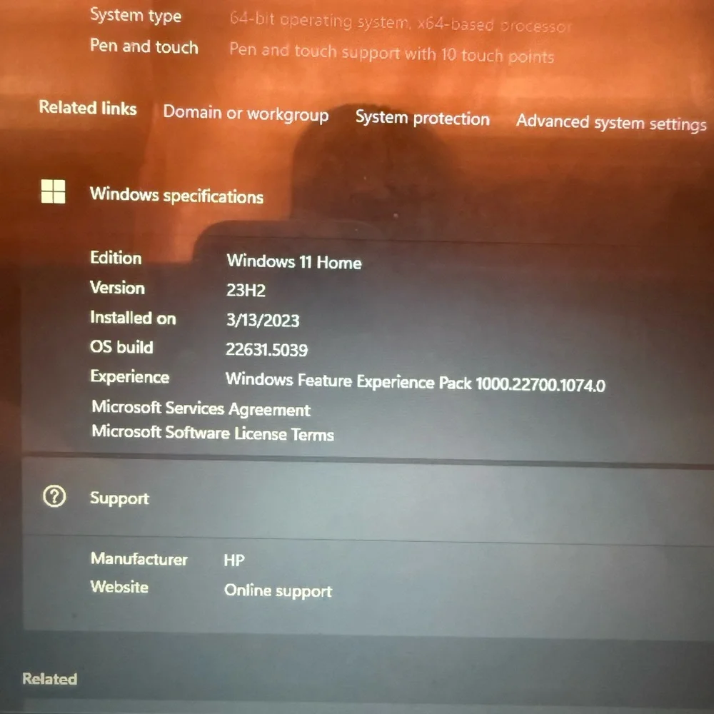 HP Silver Laptop Modern Design with Windows OS